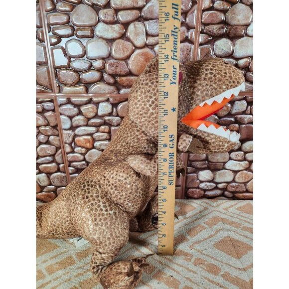 Jurassic World Dominion Plush Brown Raging T-Rex Pillow Stuffed Dinosaur Toy 22" - Picture 6 of 6